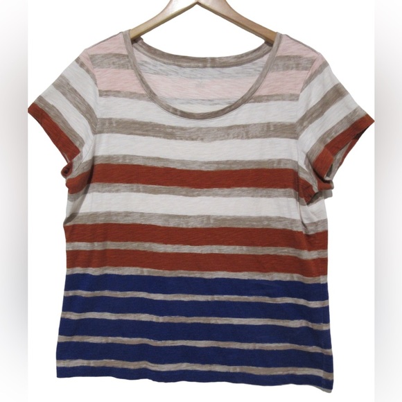 Lands' End Striped Short Sleeve Tee - Multicolor - Picture 1 of 6